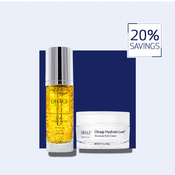 Obagi Day to Night Hydration Set (Daily Hydro-Drops Facial Serum 30ml + Hydrate Luxe Moisture Rich Cream 48g)
