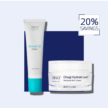 Obagi PM Renewal Duo Set (Retinol 1.0 28g + Hydrate Luxe Moisture Rich Cream 48g)