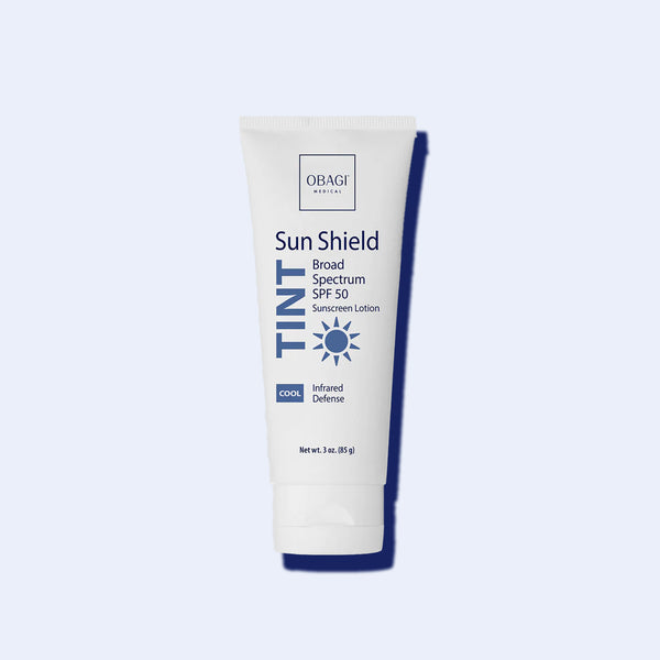 Obagi Sun Shield Tint Broad Spectrum SPF 50 Cool sunscreen 85g tube with blue cap