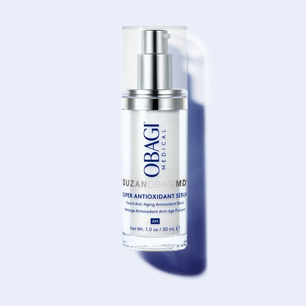 SUZANOBAGIMD® Super Antioxidant Serum 30ml bottle with pump dispenser on white background