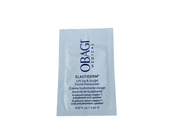 Obagi ELASTIderm Lift Up and Sculpt Moisturizer 2ml sample sachet in light blue packaging